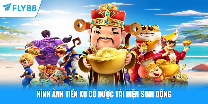 Hình ảnh tiền xu cổ được tái hiện sinh động